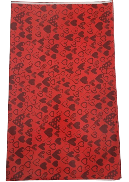 Papel de Presente Coração 50x60cm